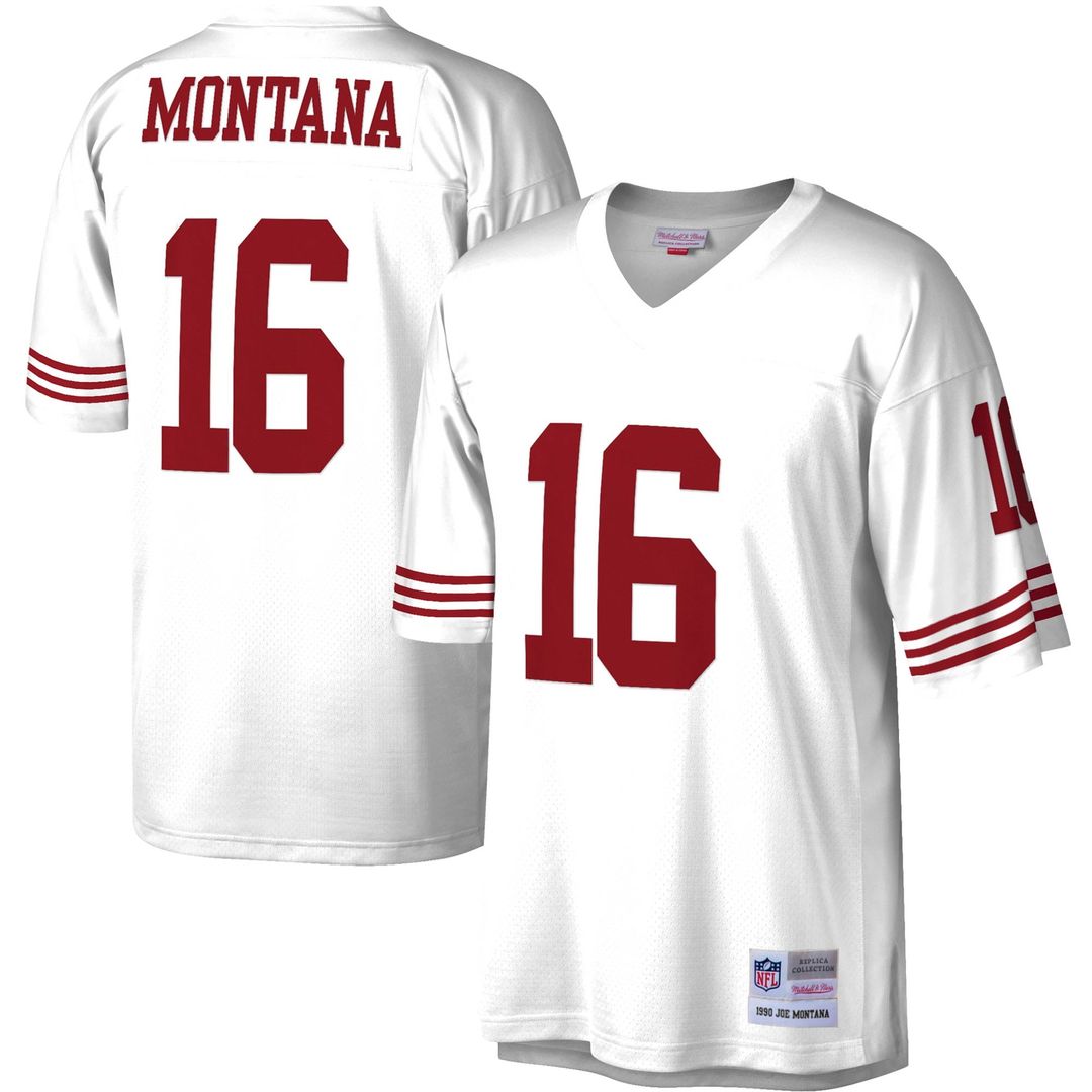 San Francisco 49ers Joe Montana Mitchell & Ness White 1990 product image 1