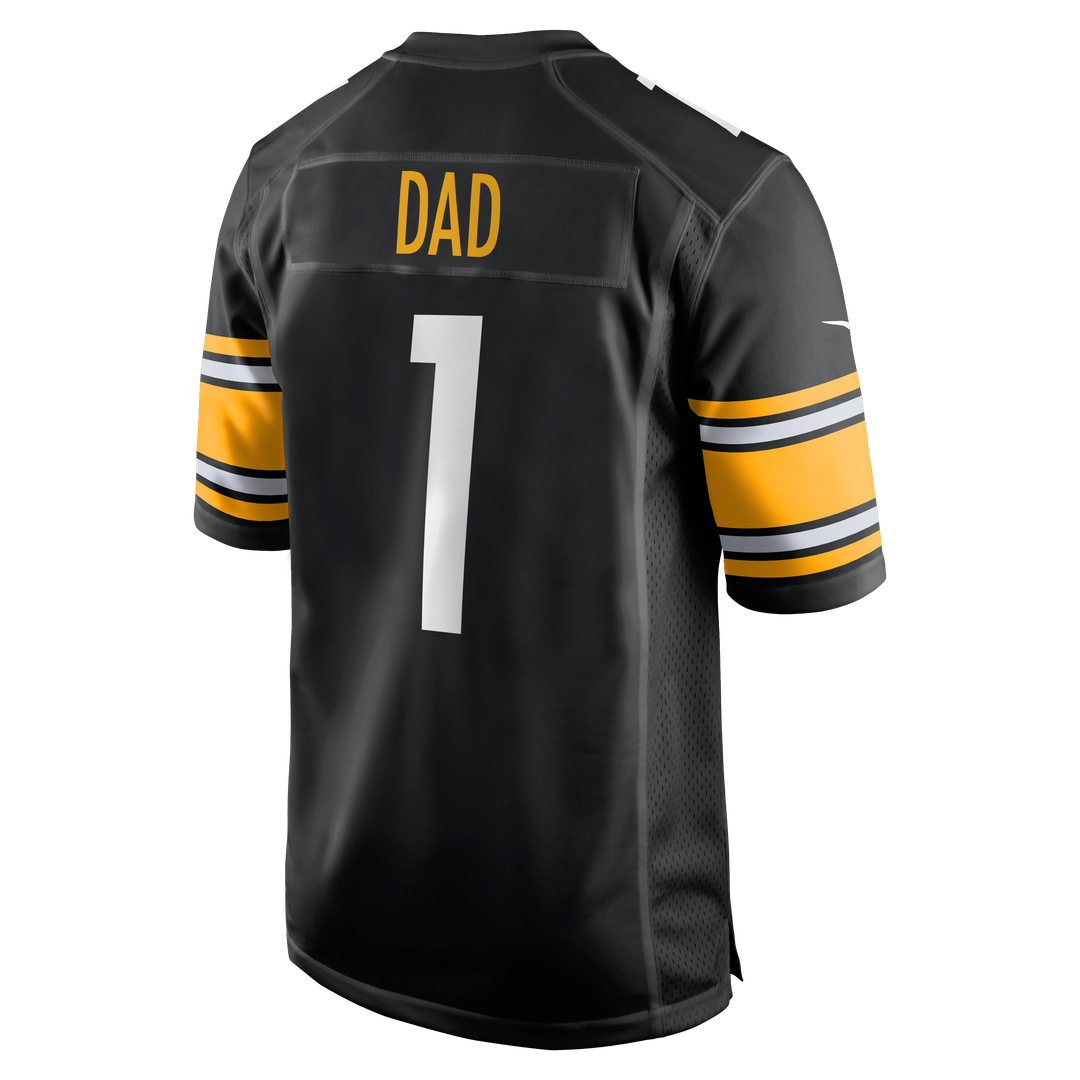 Pittsburgh Steelers Number 1 Dad Nike Black Game Jersey product image 3