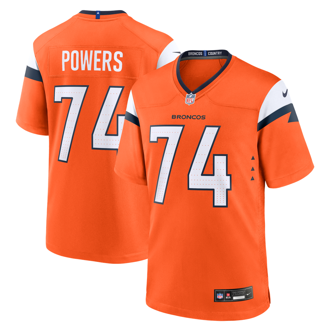 Denver Broncos Ben Powers Nike Orange Game Jersey product image 1