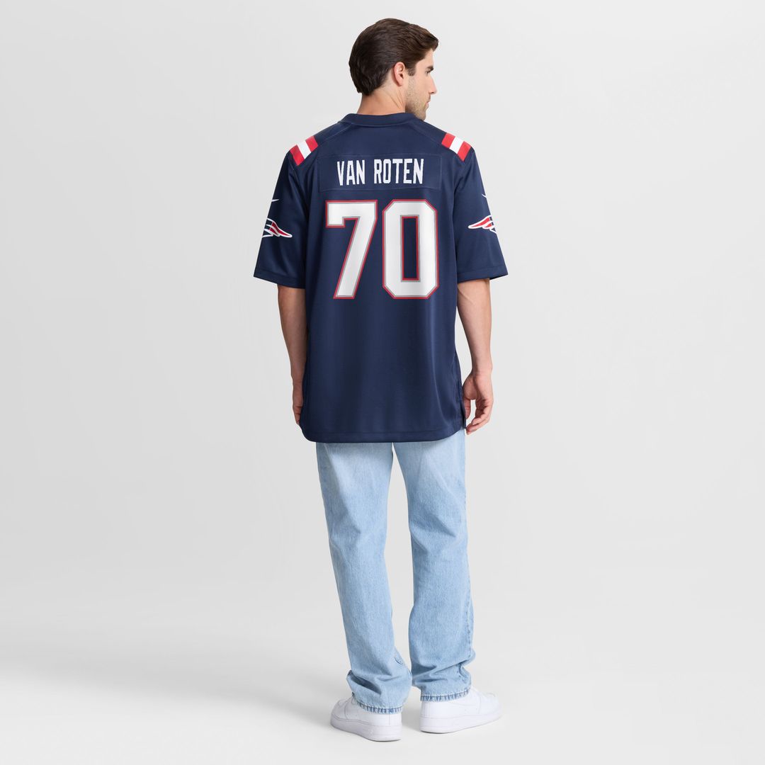 New England Patriots Greg Van Roten Nike Navy Game Jersey product image 3