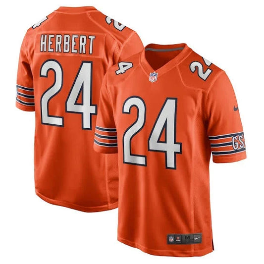 Khalil Herbert Chicago Bears Jersey orange product image 1, provided for visual reference and product detail review
