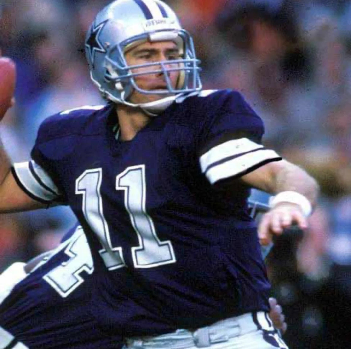 Danny White Dallas Cowboys Official NFL Jersey Mitchell & Ness dark blue product image 4, provided for visual reference and