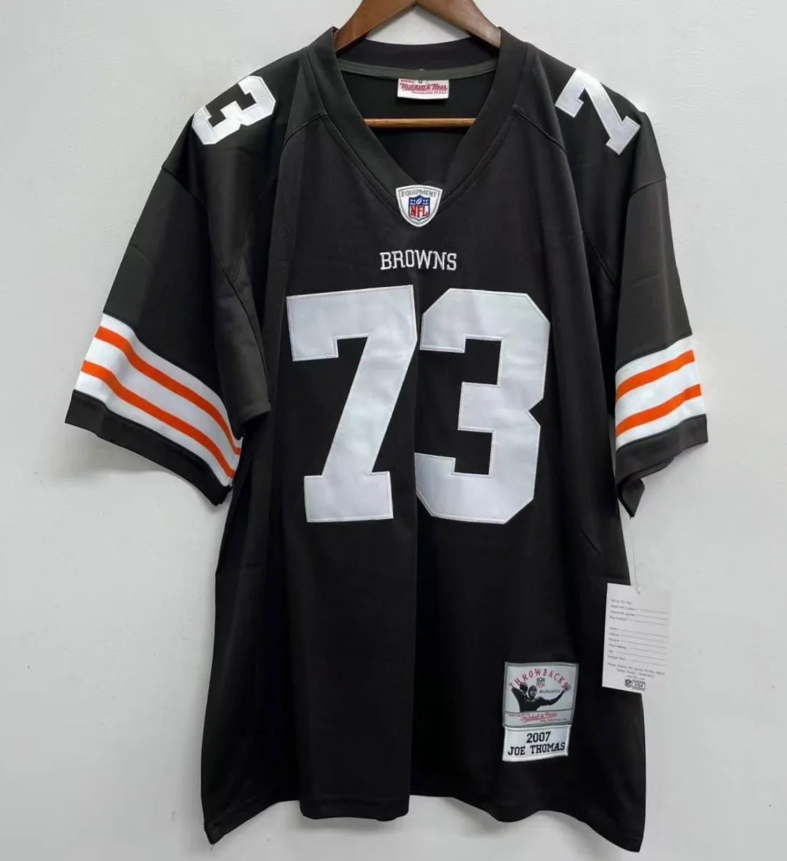 Joe Thomas Cleveland Browns Official NFL Jersey Mitchell & Ness product image 2, provided for visual reference and product