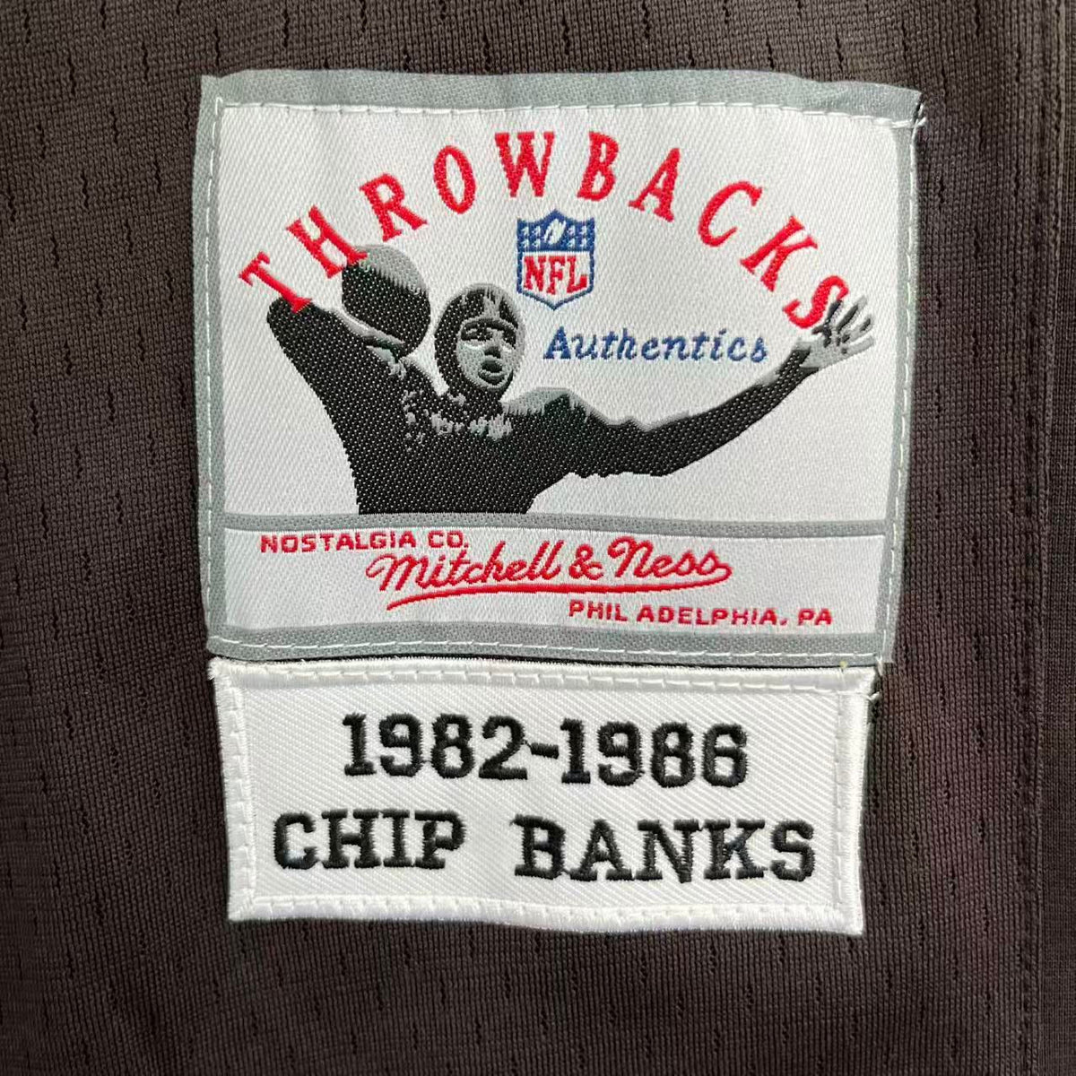 Chip Banks Cleveland Browns Official NFL Mitchell & Ness Jersey product image 3, provided for visual reference and product