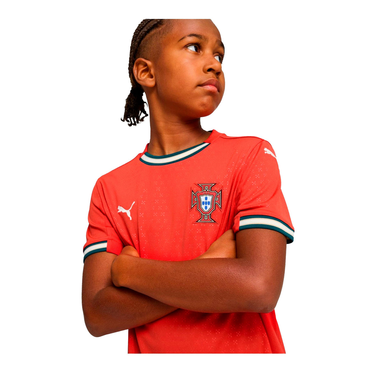 Puma Portugal FPF Junior Home Jersey 2025 product image 2, provided for visual reference and product detail review