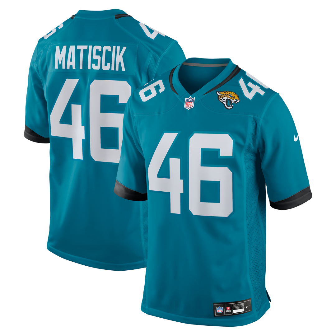 Jacksonville Jaguars Ross Matiscik Nike Teal Game Jersey product image 9