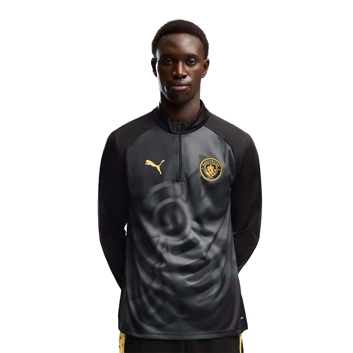 Puma Manchester City Warm Up Quarter Zip Jacket product image 1, provided for visual reference and product detail review