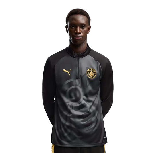 Puma Manchester City Warm Up Quarter Zip Jacket product image 1, provided for visual reference and product detail review