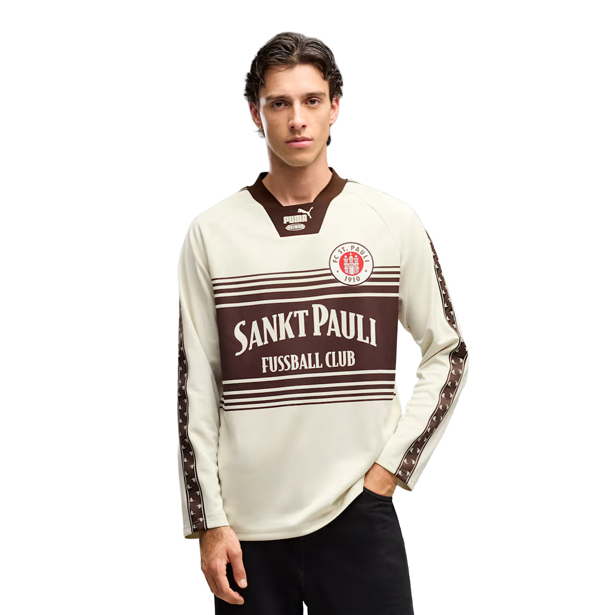 Puma FC St. Pauli KING Relaxed Long Sleeve Jersey product image 1, provided for visual reference and product detail review