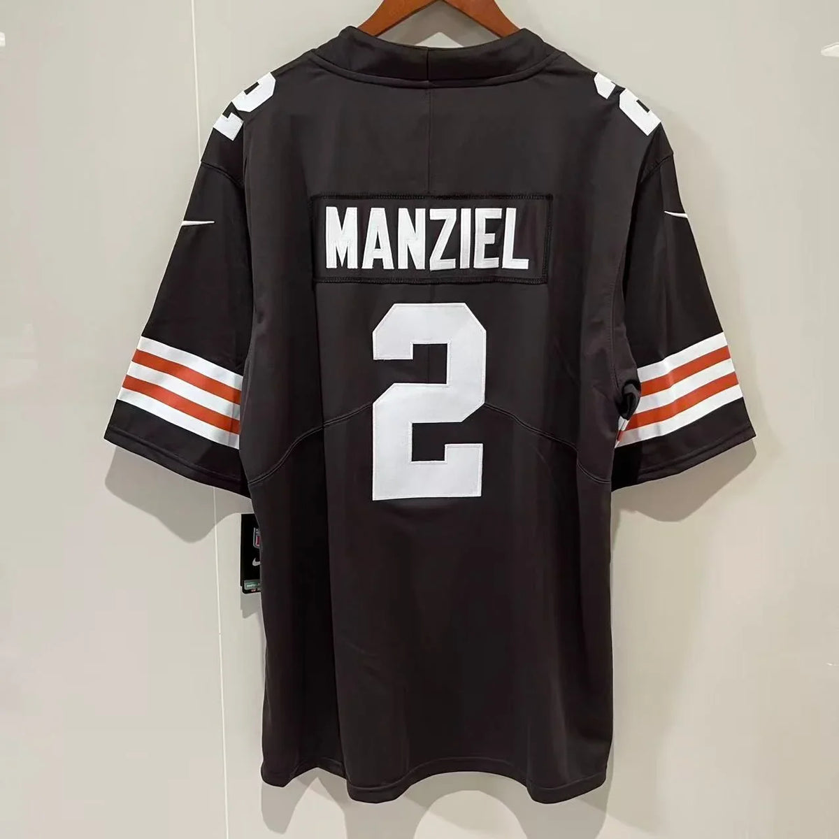 Johnny Manziel Cleveland Browns Official NFL NIKE Jersey product image 1, provided for visual reference and product detail