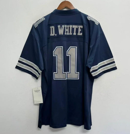 Danny White Dallas Cowboys Official NFL Jersey Mitchell & Ness dark blue product image 1, provided for visual reference and