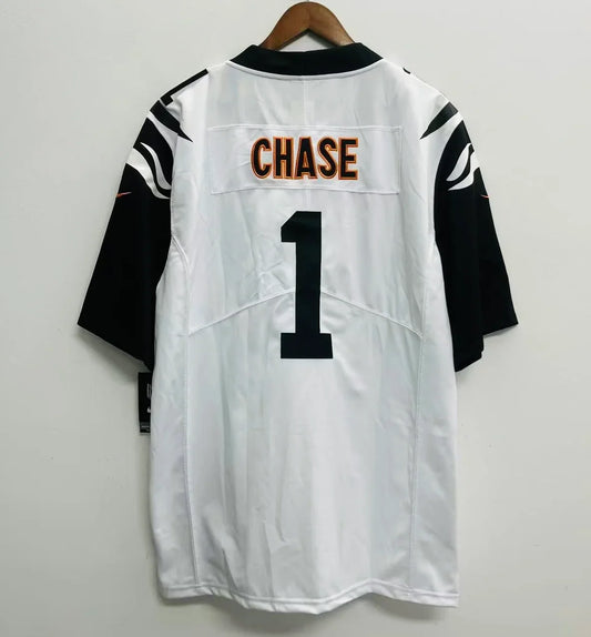 Ja’Marr Chase Cincinnati Bengals Jersey white product image 1, provided for visual reference and product detail review