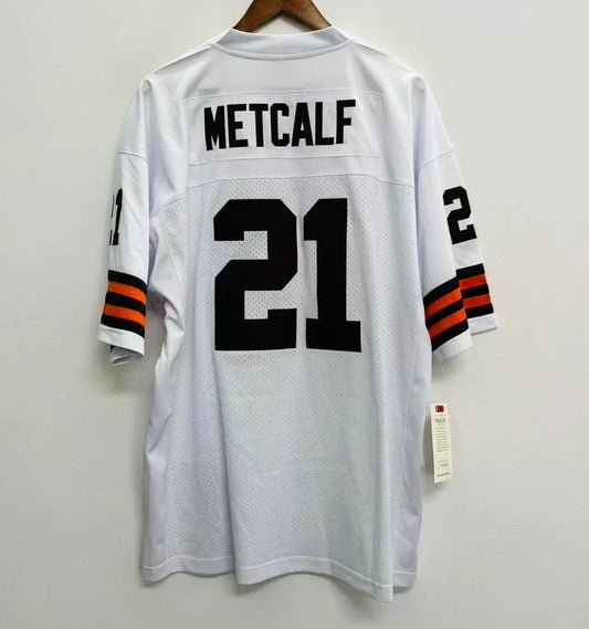 Eric Metcalf Cleveland Browns Official NFL Mitchell & Ness Jersey white product image 1, provided for visual reference and