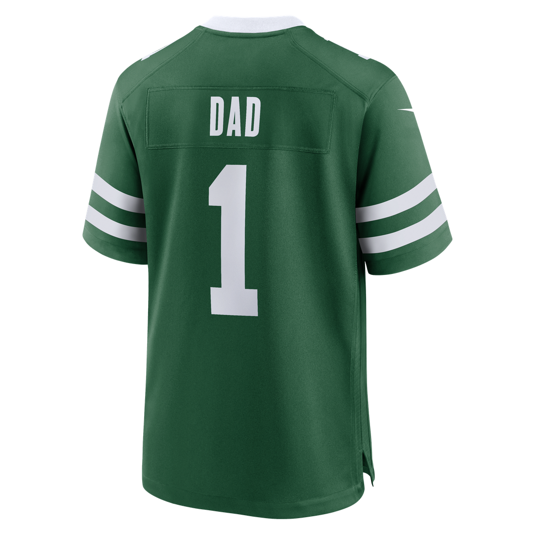 New York Jets Nike Legacy Green #1 Dad Game Jersey product image 3
