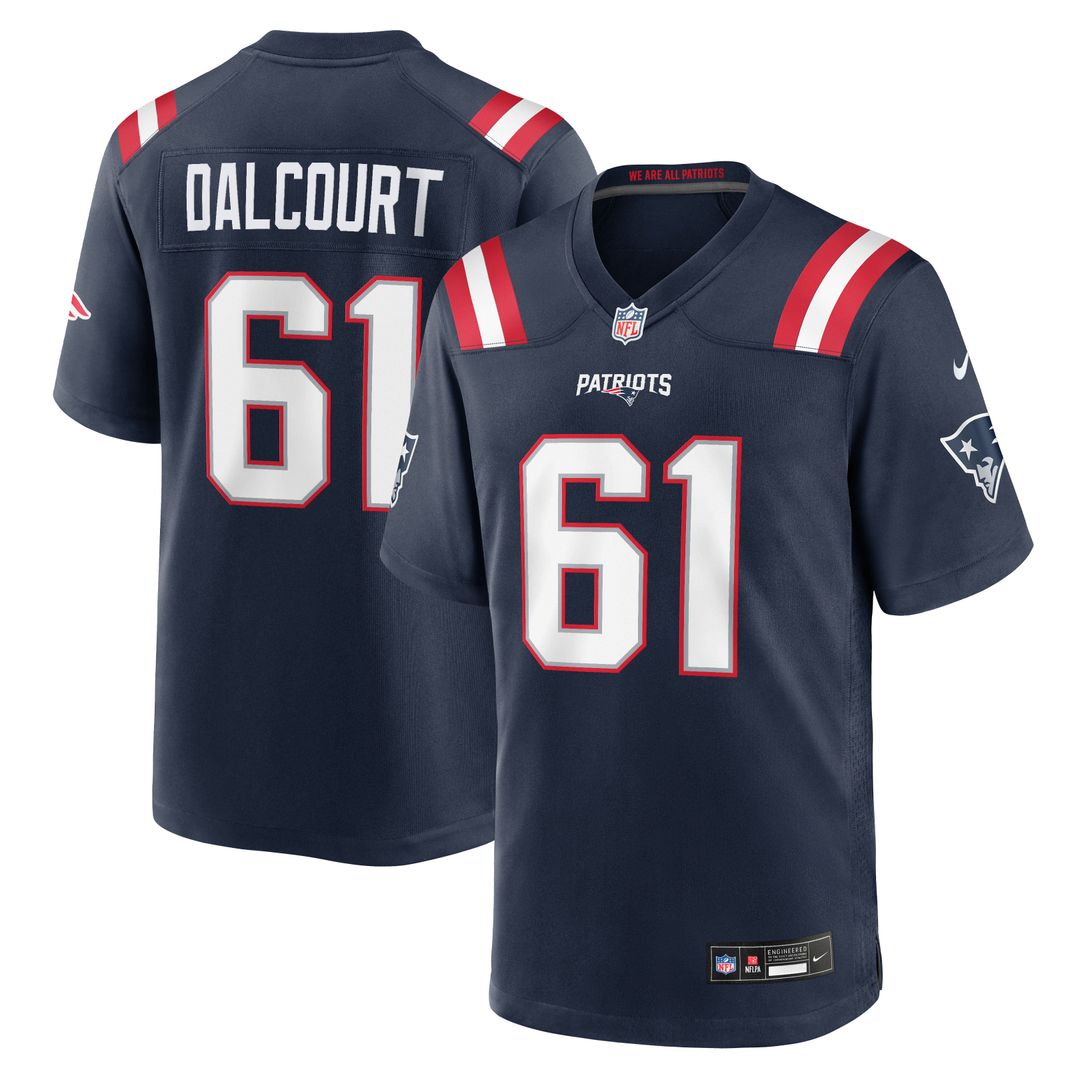 New England Patriots Darrian Dalcourt Nike Navy Game Jersey product image 1