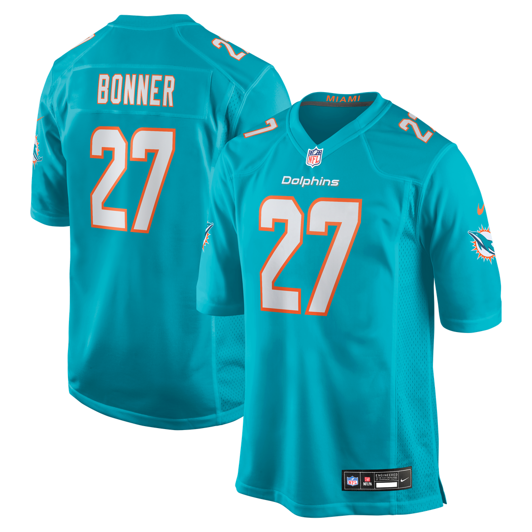 Miami Dolphins Ethan Bonner Nike Aqua Game Jersey product image 1