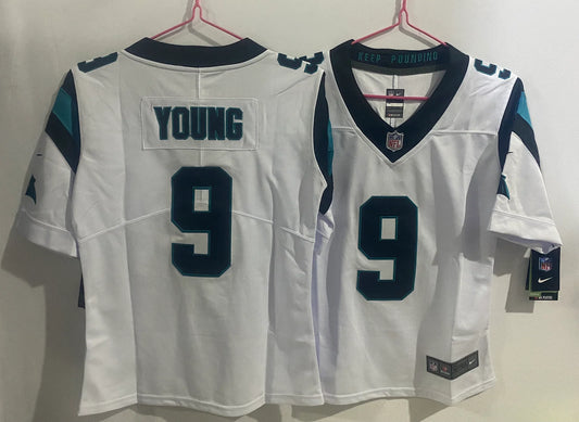 Bryce Young Carolina Panthers YOUTH Jersey white product image 1, provided for visual reference and product detail review
