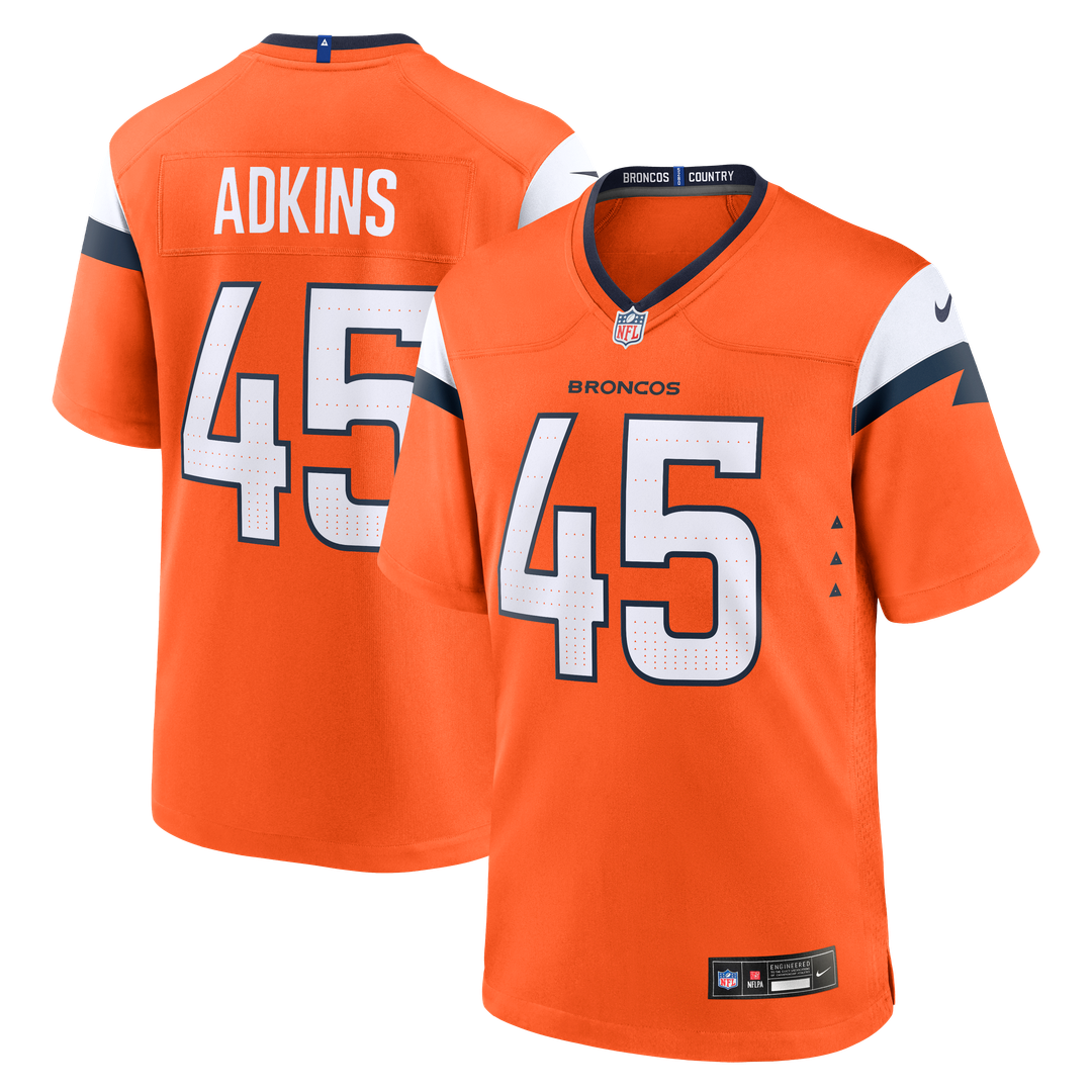 Denver Broncos Nate Adkins Nike Orange Game Jersey product image 1
