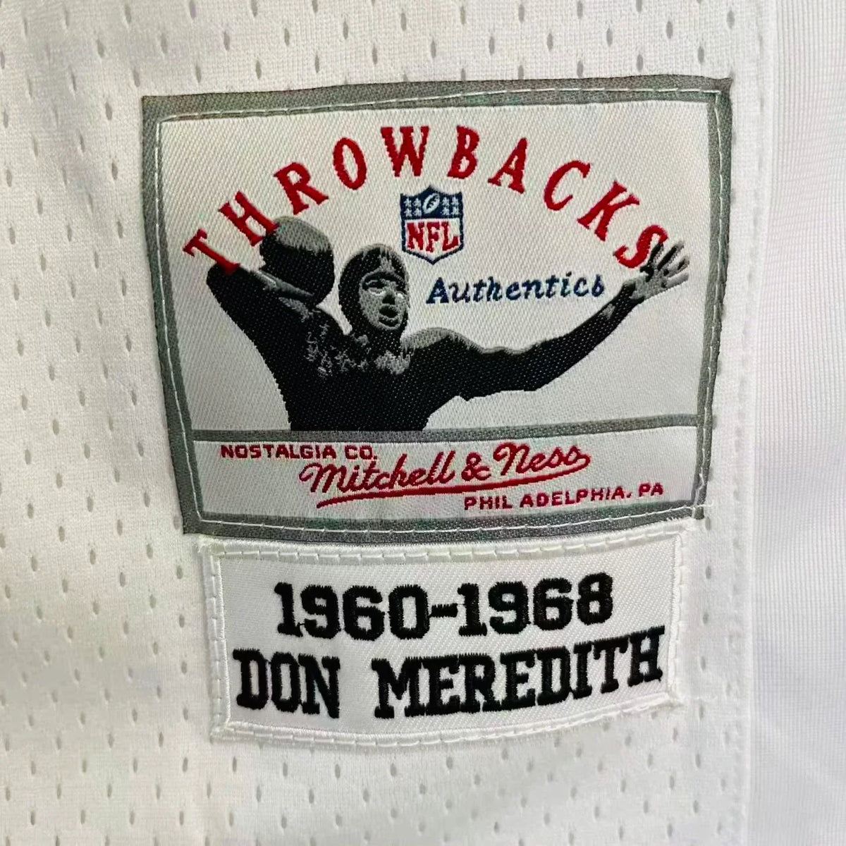 Don Meredith Dallas Cowboys Official NFL Jersey Mitchell & Ness white product image 3, provided for visual reference and