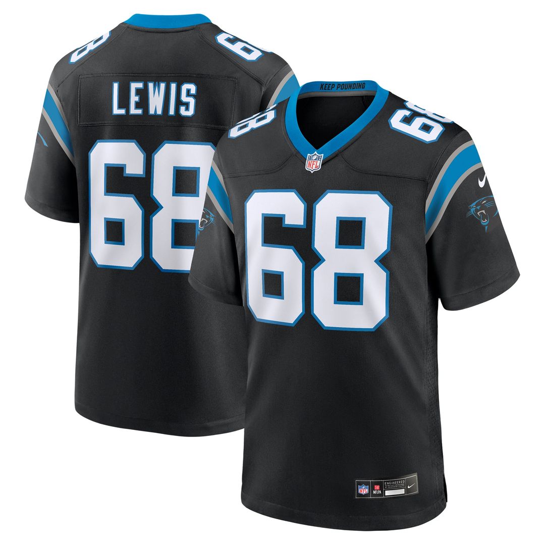 Carolina Panthers Damien Lewis Nike Black Game Jersey product image 1