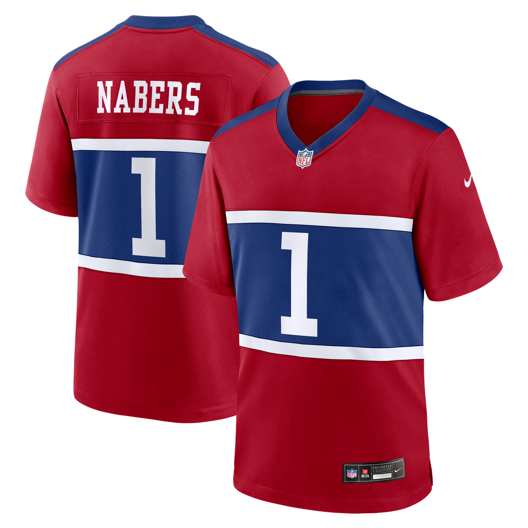 New York Giants Malik Nabers Nike Century Red Alternate product image 1