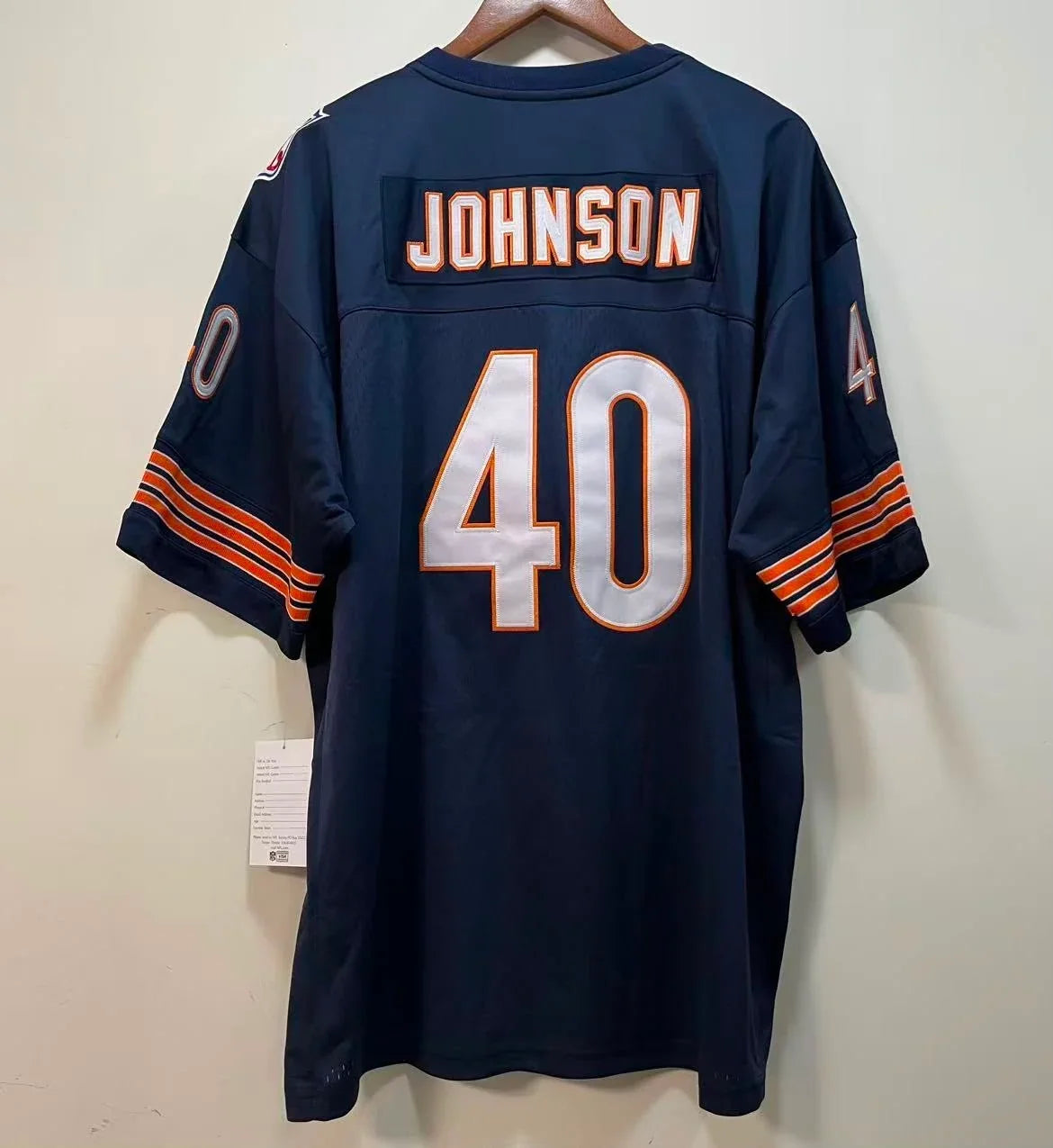 Any name & Number 1969 Chicago Bears NFL Mitchell & Ness Jersey product image 2, provided for visual reference and product