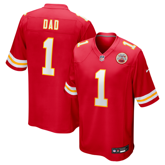Kansas City Chiefs Number 1 Dad Nike Red Game Jersey product image 1