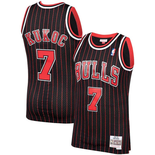 Tony Kukoc Chicago Bulls 1995/96 Hardwood Classics Jersey - Black product image 1, provided for visual reference and product