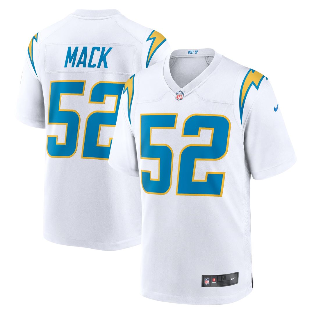 Los Angeles Chargers Khalil Mack Nike White Game Jersey product image 1