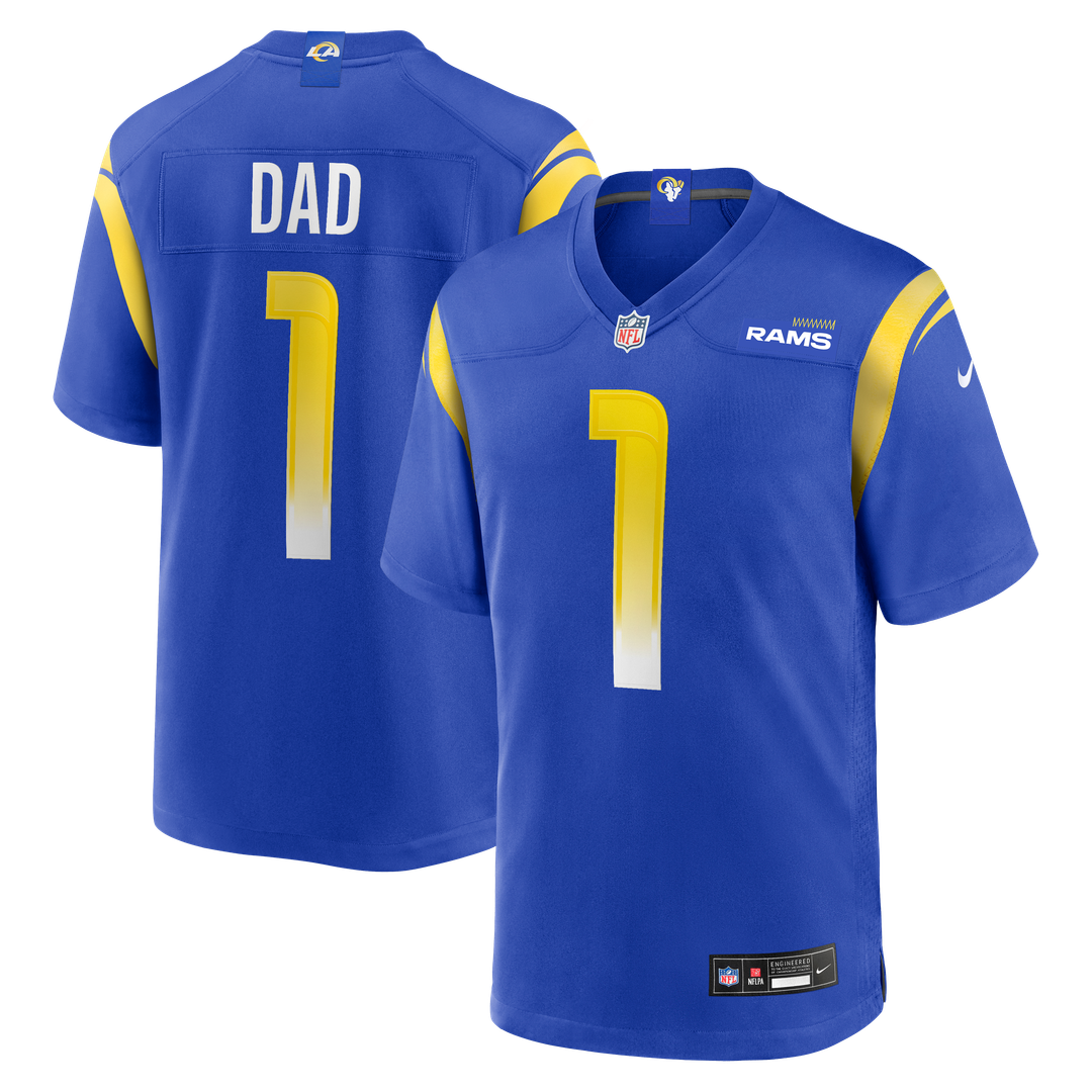 Los Angeles Rams Number 1 Dad Nike Royal Game Jersey product image 1