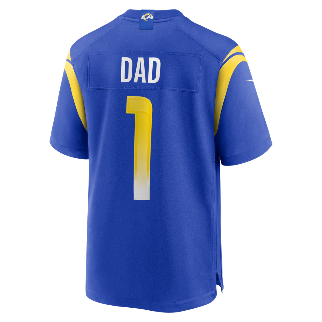 Los Angeles Rams Number 1 Dad Nike Royal Game Jersey product image 3