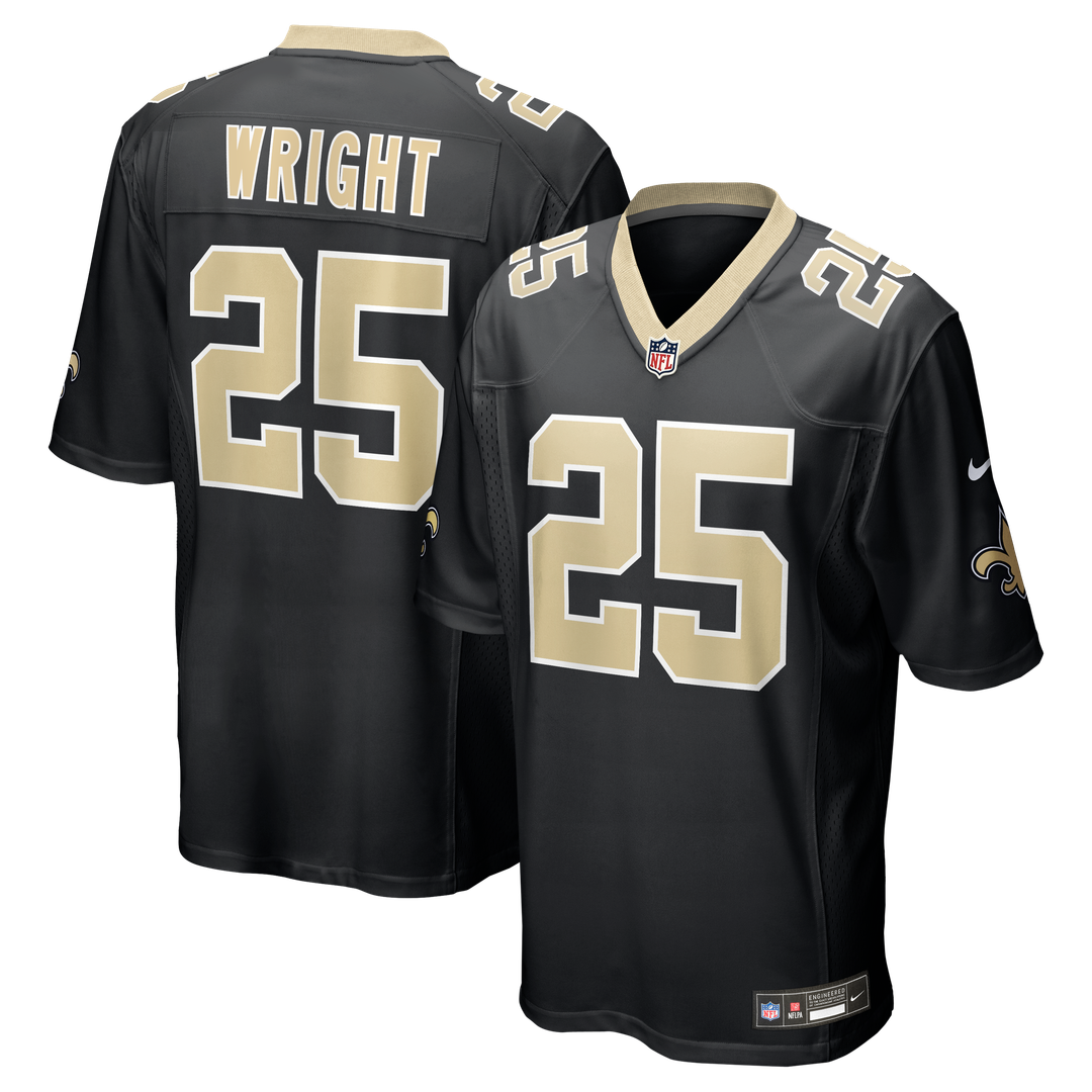 New Orleans Saints Rejzohn Wright Nike Black Game Jersey product image 1