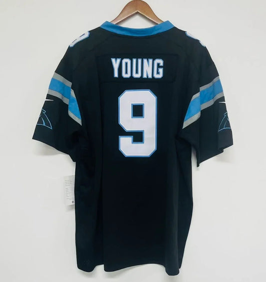 Bryce Young Carolina Panthers Official NFL NIKE Jersey Black product image 1, provided for visual reference and product