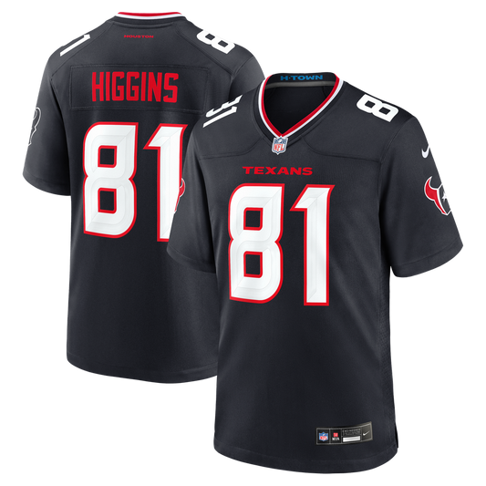 Houston Texans Jayden Higgins Nike Navy Game Jersey product image 1