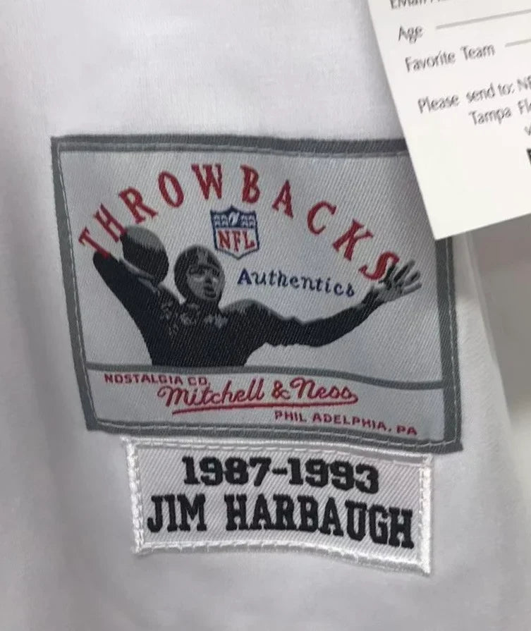 Jim Harbaugh Chicago Bears NFL Mitchell & Ness Jersey white product image 3, provided for visual reference and product