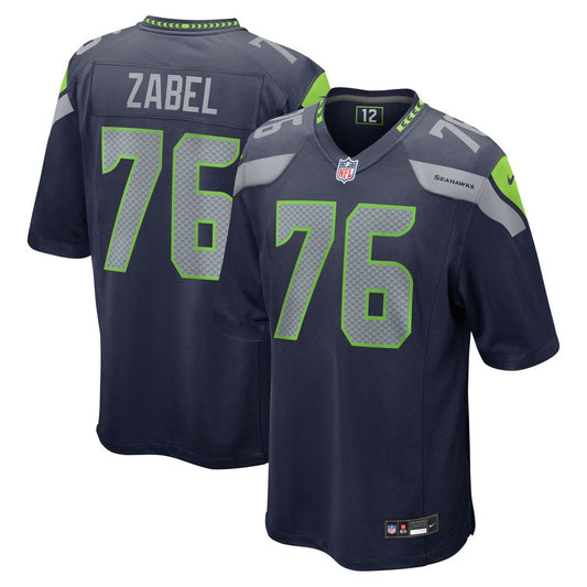 Seattle Seahawks Grey Zabel Nike Navy Game Jersey product image 1