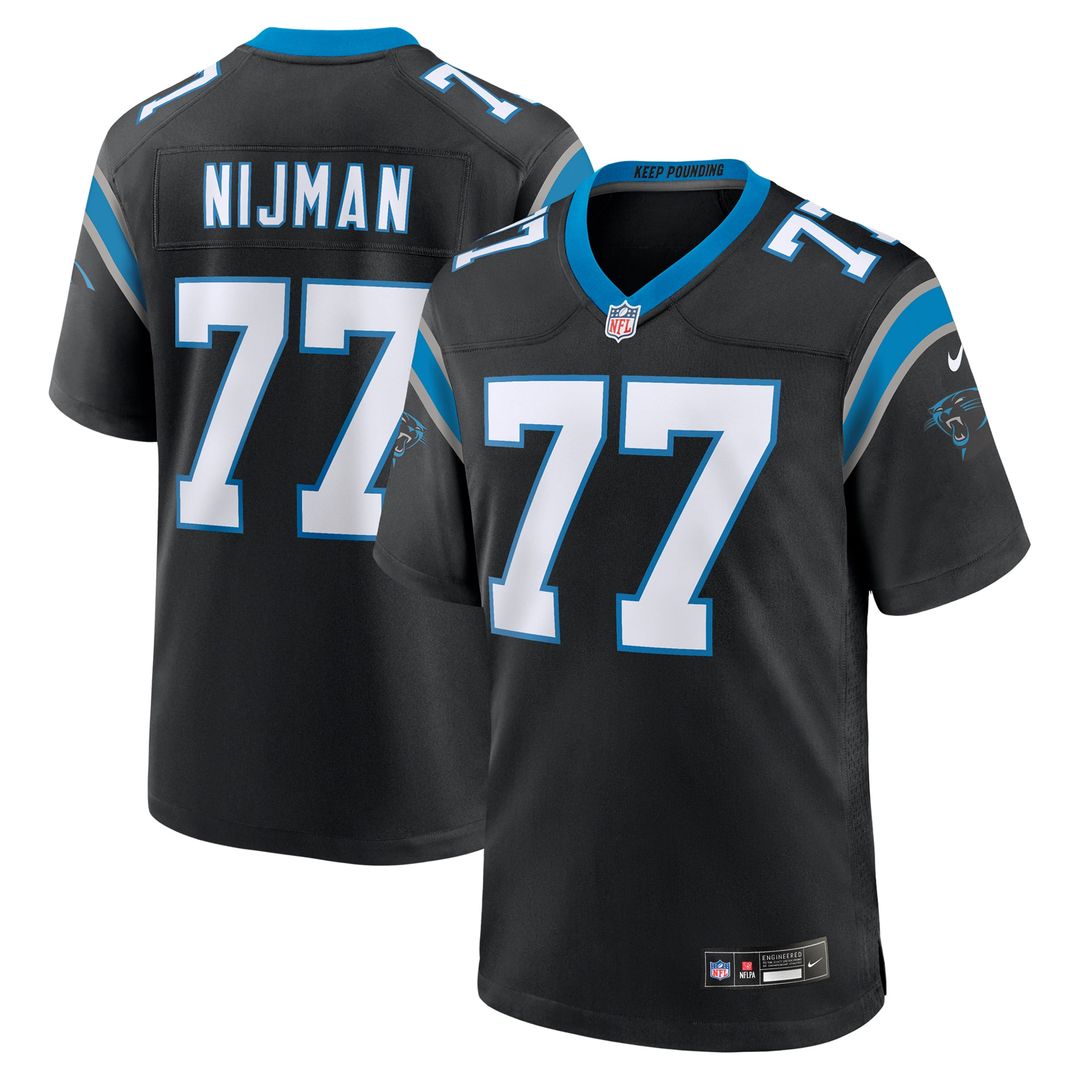 Carolina Panthers Yosh Nijman Nike Black Game Jersey product image 1