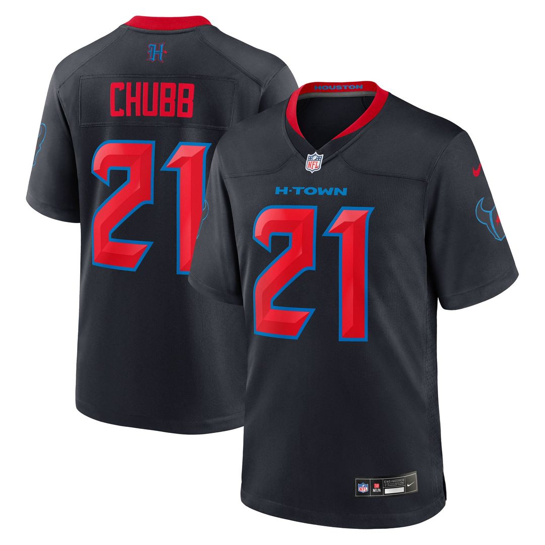 Houston Texans Nick Chubb Nike Navy Alternate 2 Game Jersey product image 1