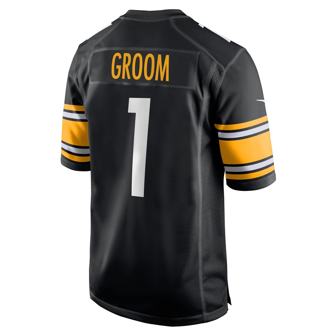 Pittsburgh Steelers Number 1 Groom Nike Black Game Jersey product image 3
