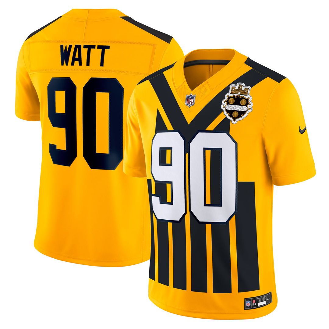 Pittsburgh Steelers T.J. Watt Nike Gold Alternate Vapor product image 1