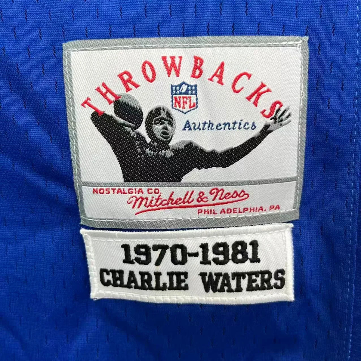Charlie Waters 1974 Dallas Cowboys Official NFL Jersey Mitchell & Ness product image 3, provided for visual reference and