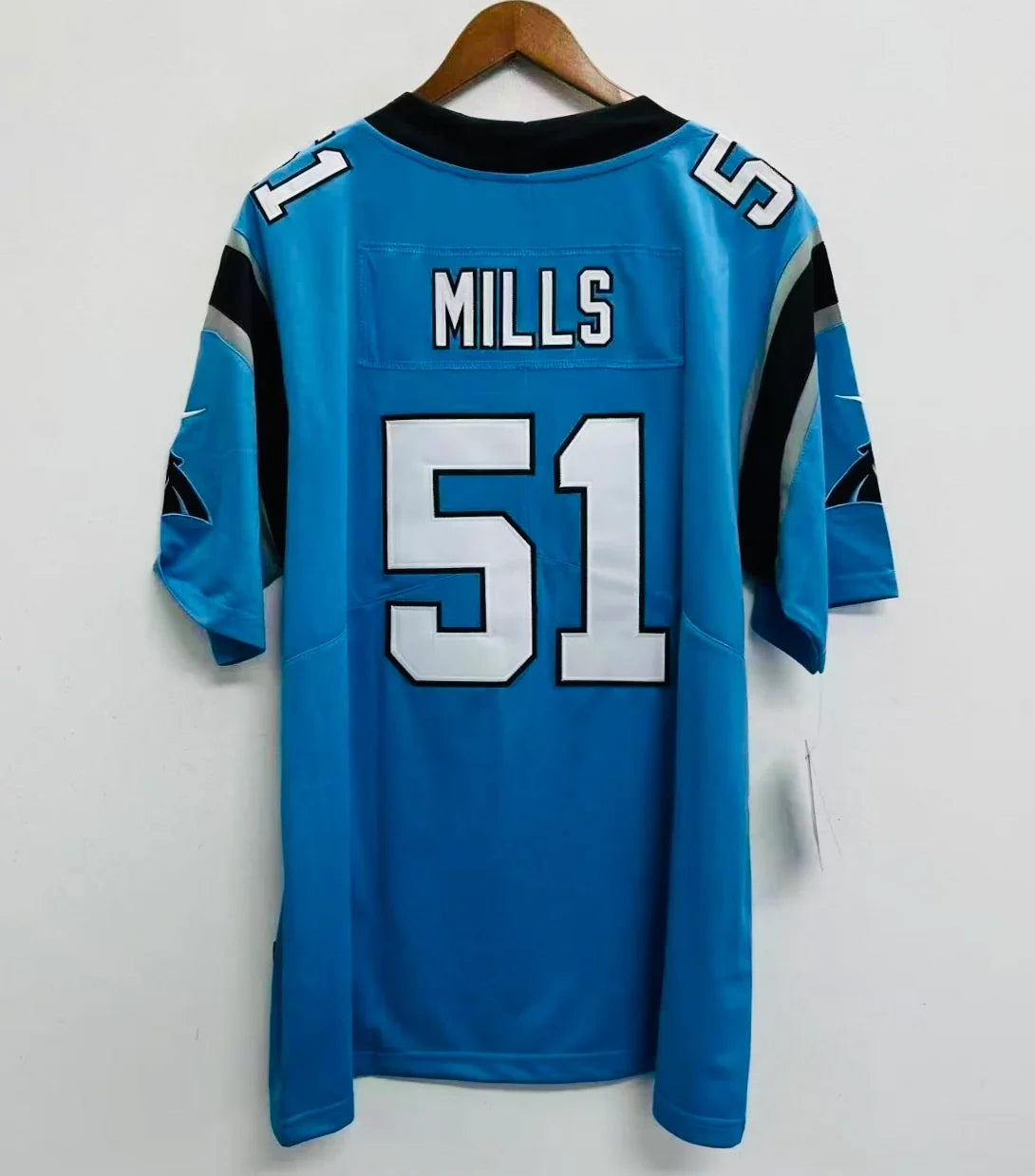 Sam Mills Carolina Panthers Official NFL NIKE Jersey product image 1, provided for visual reference and product detail review