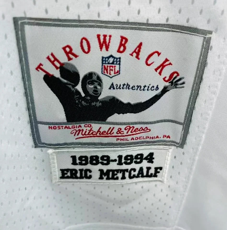 Eric Metcalf Cleveland Browns Official NFL Mitchell & Ness Jersey white product image 4, provided for visual reference and