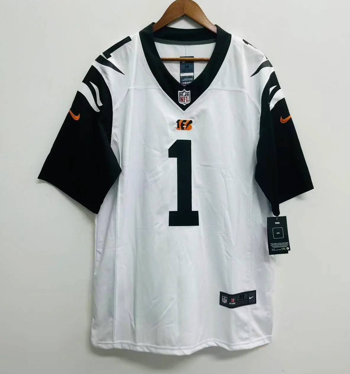 Ja’Marr Chase Cincinnati Bengals Jersey white product image 2, provided for visual reference and product detail review