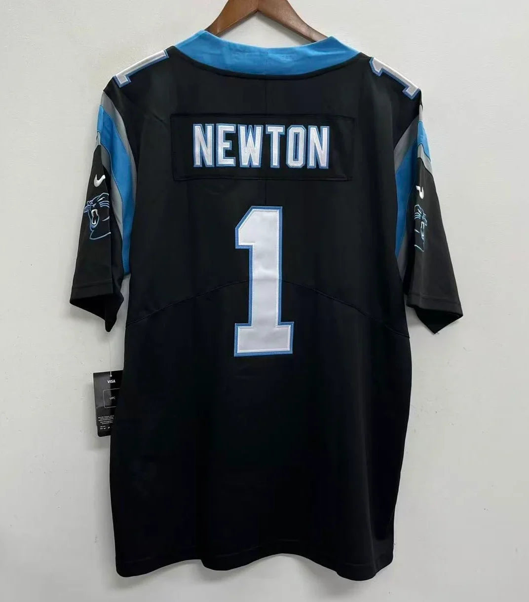 Cam Newton Carolina Panthers Official NFL NIKE Jersey black product image 4, provided for visual reference and product