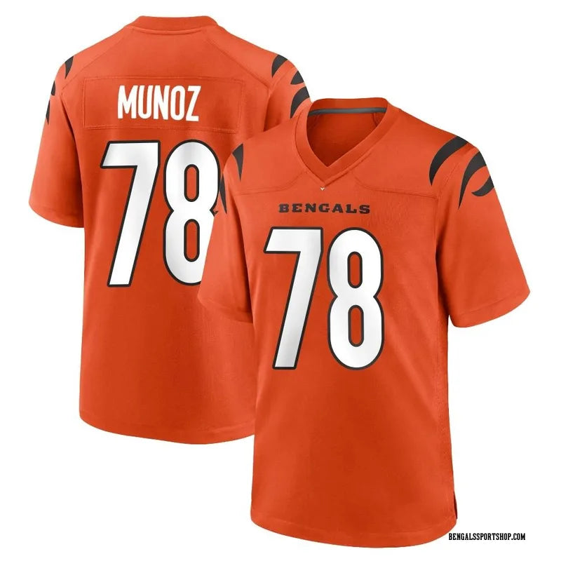 Anthony Munoz Cincinnati Bengals Official NFL Nike Jersey Orange product image 1, provided for visual reference and product