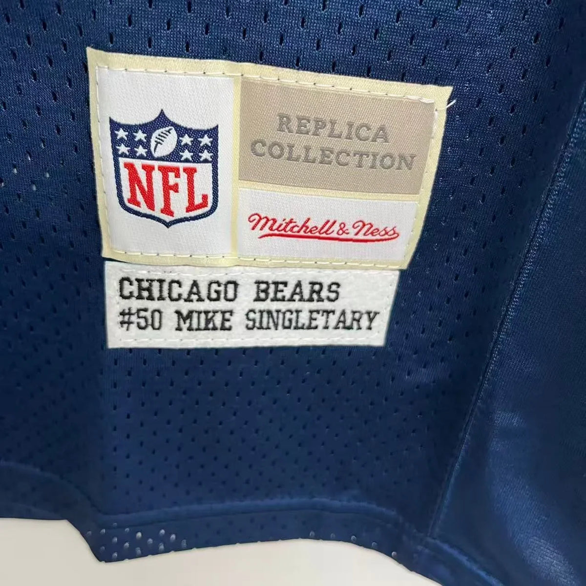 Mike Singletary Chicago Bears Jersey Mitchell & Ness product image 3, provided for visual reference and product detail review