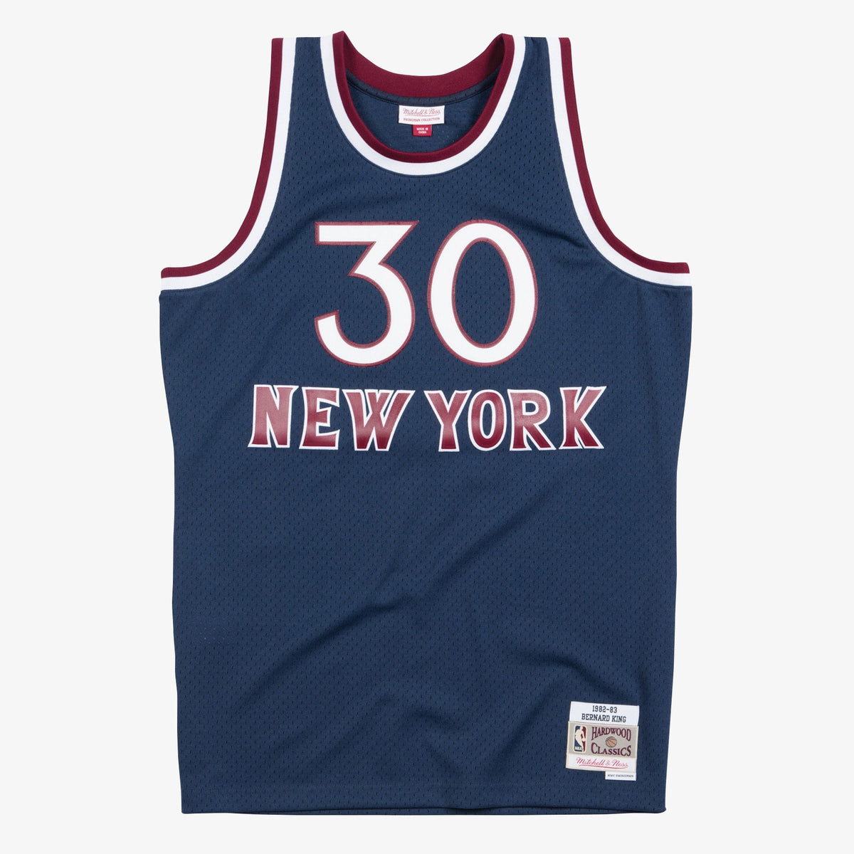 Bernard King New York Knicks 1982-83 Blue Jersey Stitched product image 1, provided for visual reference and product detail
