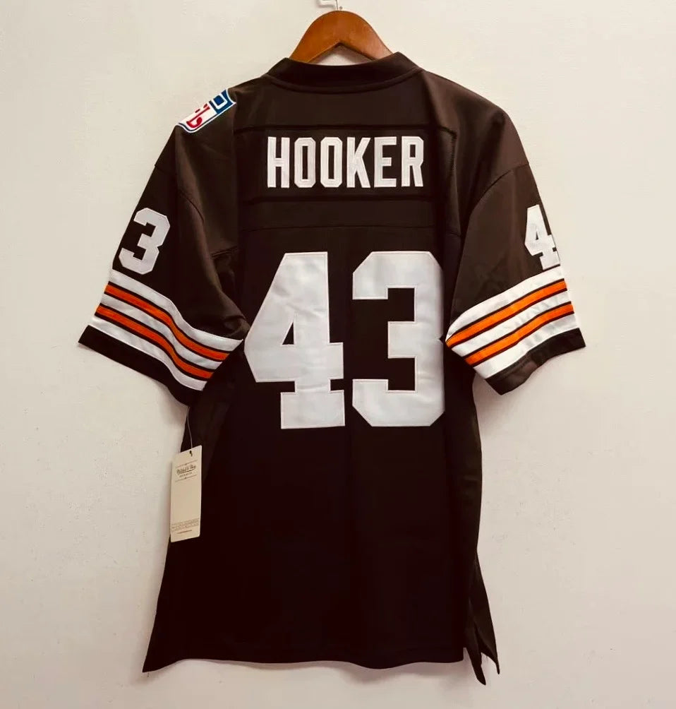 Fair Hooker 1969 Cleveland Browns Official NFL Mitchell & Ness Jersey product image 1, provided for visual reference and