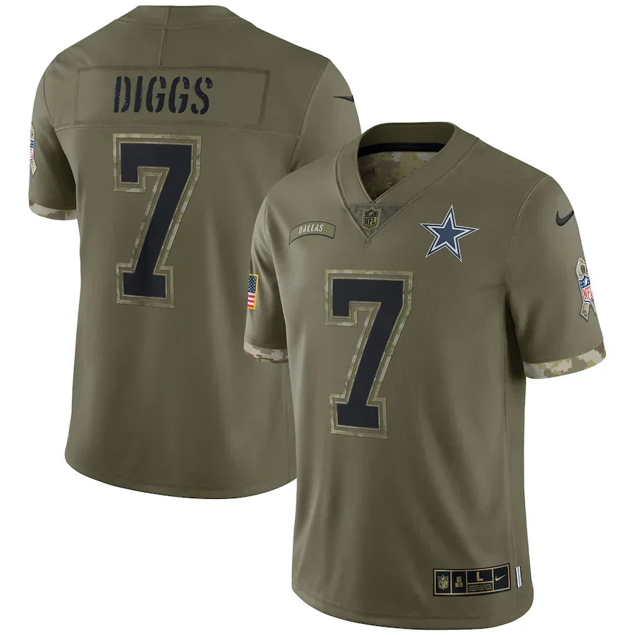 Any name & Number customized Dallas Cowboys Official NFL Nike Salute to Service Jersey product image 1, provided for visual